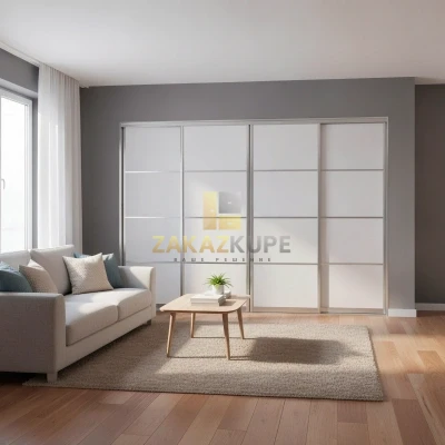 Заказать Двери купе комбинированные из стекла LACOBEL фотография 4