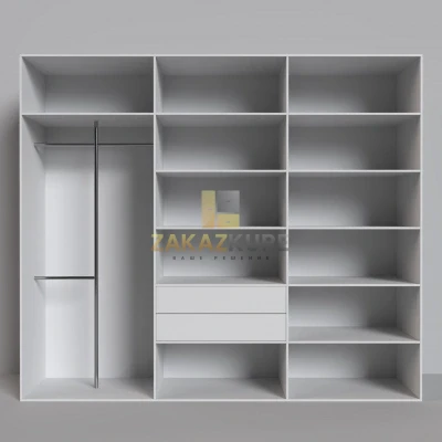 Трехдверный полувстроенный шкаф-купе с дверями из стекла LACOBEL фото 4